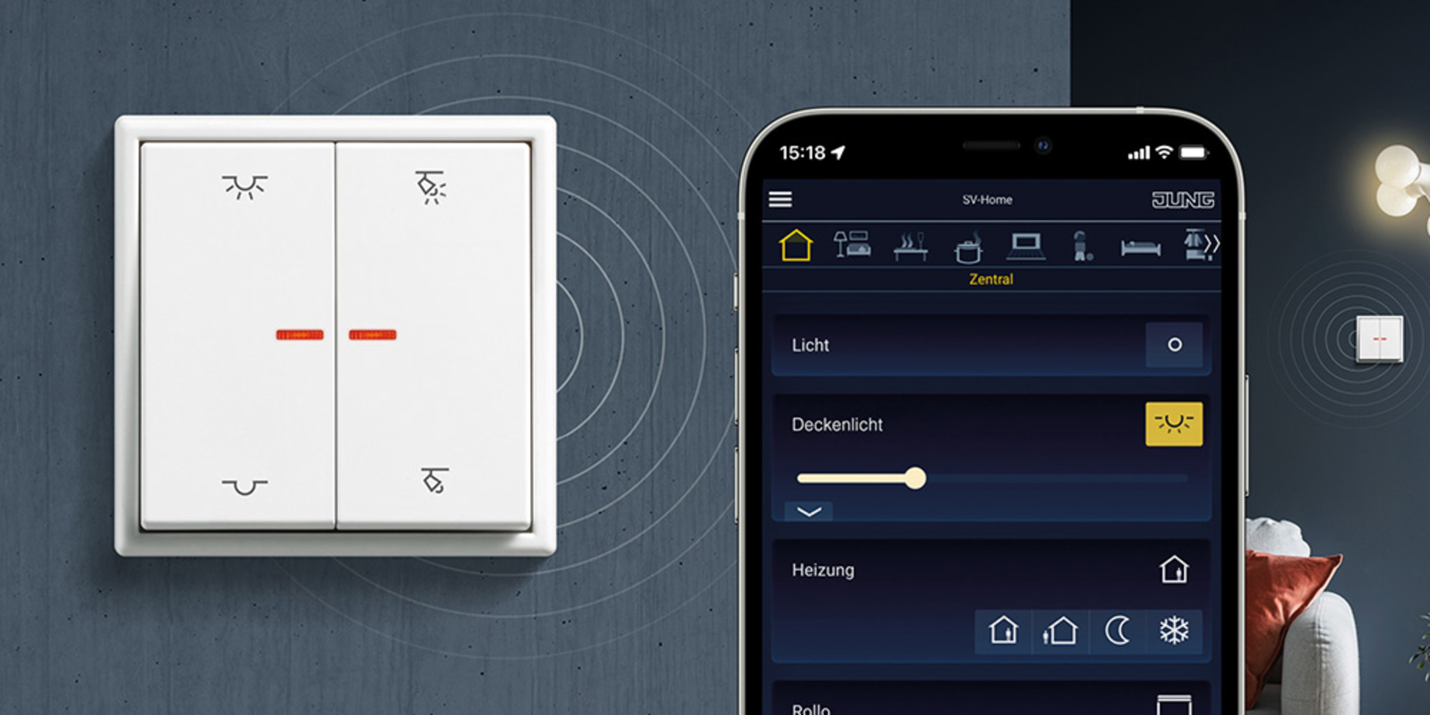 KNX RF Taster bei MainSonnenStrom GmbH & Co. KG in Esselbach